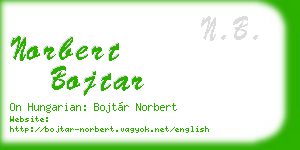 norbert bojtar business card