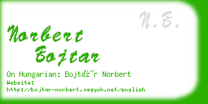 norbert bojtar business card